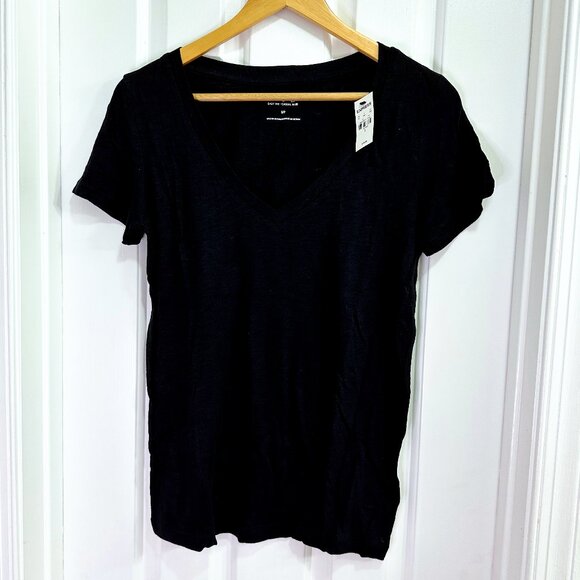 Express Tops - NWT Express Black V-neck Short Sleeve